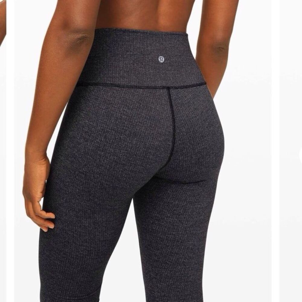 Lululemon Wunder Under Hi-Rise Tight 28" Variegated Knit Jacquard Black (4) #255